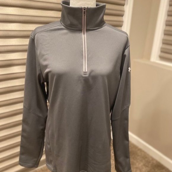 Ladies UNDER ARMOUR Qualifier Quarter-Zip Athletic Jacket, Large - Picture 8 of 10